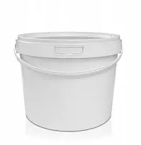 10l kibiras plastikinis su dangteliu, atestuotas maistui, baltas, 10 vnt.