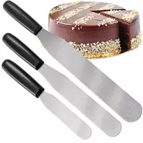 Robin Goods® 3 dalių tepimo peilių rinkinys - nerūdijančio plieno tepimo paletė su plastikine rankena - mentelė 3 dydžių - kepimo priedų mentelė (3 vnt. - su plastikine rankena)