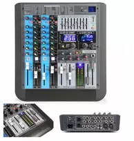 6 kanalų mikšeris Usb Bt Xlr Power Dynamics