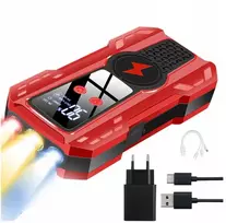 Automobilinis paleidimo įrenginys powerbank 6000ma lcd ekranas 12v usb