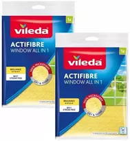 2x Vileda Actifibre langų šluostė stiklui, 36x32cm