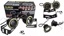 Tsm shop apvalūs dienos žibintai 2in1 drl halogen cob linzė ring 89mm