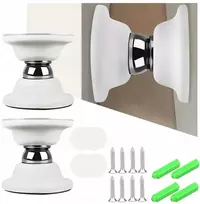Baltas metalinis magnetinis durų atmušėjas, ribotuvas, stabdiklis