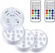 4x baseino lemputė su siurbtukais 2x Rgb nuotolinio valdymo pultas