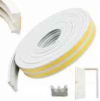 Sandarinimo juosta langams ir durims, E tipo, 12m x 9mm, lipni, nepraleidžianti vėjo, apsauginė