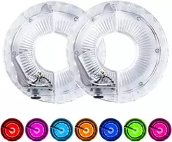 Pllype 2 Led vaikiškų žibintų pakuotė, Usb įkraunami stipinų žibintai, Ip65 atsparūs vandeniui, Led su 7 spalvomis, 18 šviesos režimų išmanios indukcijos vaikų priedams