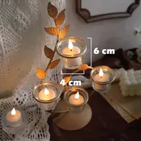 Cibnew 6 įkraunamų arbatinių žvakių rinkinys su nuotolinio valdymo pulteliu ir laikmačio funkcija, led žvakės su įkrovimo stotele ir usb laidu Helovino vakarėlio dekoravimui (6 vnt. su įkrovimu)