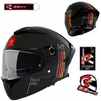 Mt šalmas Thunder 4 Sv Mil Matt motociklinis šalmas su saulės skydeliu ir priedais