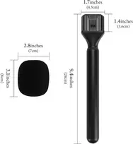 Geekria adapteris belaidžiam interviu mikrofonui, Mic Go rankinis adapteris su priekiniu stiklu, mikrofono laikiklis suderinamas su Dji Mic 1, Mic 2, Rode Wireless Go Ii (juodas)