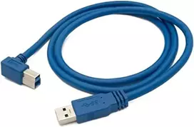 Usb 3.0 kampinis laidas 1.8m, B kištukas į A kištuką, mėlynas