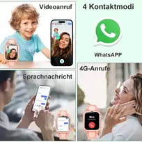 Išmanusis laikrodis vaikams su Gps 4g Wifi laikrodžiu-telefonu, vaiko užraktu, vaizdo skambučiais, atsparus vandeniui, Sos Sms, klasės režimu, nežinomų skambučių atmetimu, žadintuvu, muzikos vaizdo grotuvu berniukams ir mergaitėms (rožinis)