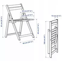 Ikea nammaro | sulankstoma sodo kėdė | šviesiai rudas beicas