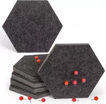 Mijoma Veltinio Memo Lenta Šešiakampė Skelbimų Lenta su 12 smeigtukų, lipnus rinkinys iš 6, 15x17cm