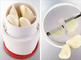 Leifheit Comfortline Gourmet pjaustyklė česnakams, daržovėms ir parmezano sūriui, plastikinis, baltas