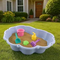 Mini smėlio dėžė 2in1 su dangčiu-baseinu 95cm smėlio dėžės baseinai