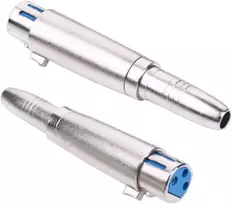 Alnicov 2 vnt. 3 kontaktų xlr į 1/4 adapterį 3 kontaktų xlr moteriškas į 6,35 mm moterišką mono lizdo konvertavimo kištuką