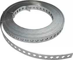 Aerzetix - C49714 - montavimo juosta - 12mm - tiesiai perforuota - galvanizuotas plienas - 10 metrų - Ø5mm - lanksti juostos tvirtinimo atrama