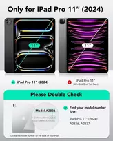 Vaitasy dėklas, skirtas Ipad Pro 11 2024 (m4) 11 colių planšetiniam kompiuteriui, verslo Pu odos apsauginis dėklas, skirtas Ipad Pro 11 2024 su kortelių lizdo stovu, juodas