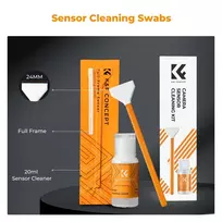 Objektyvas K&f Concept Valymo rinkinys: 6 servetėlės 24mm, 20ml skystis