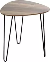 TV staliukas Haku Möbel staliukas šoninis ąžuolas juodas mdf metalas matmenys p 40 cm x a 43 cm x g 40 cm stilius: modernus