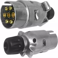 Lampa 7 kontaktų metalinis universalus 12v priekabos kištukas