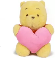 Mikė pūkuotukas minkštas žaislas 30 cm kūdikiams, disney mikė pūkuotukas pliušinis žaislas su širdimi, disney pūkuotuko minkštas žaislas, didelis, mikės pūkuotuko pliušinė figūrėlė mergaitėms ir berniukams