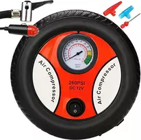 Retoo oro kompresorius 12 V automobiliui, nešiojamas elektrinis oro siurblys 260 Psi 60 W padangų siurblys dviračiui, motociklui, priekabai, kamuoliui, oro pagalvei 17 x 17 x 7 cm