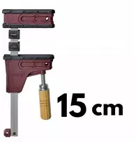 Layher Piher Prl400 pilno paviršiaus spaustuvas, 15 cm, maksimali spaudimo jėga 400 kg, rankena 8 cm