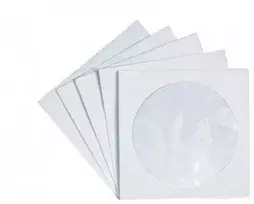 Vinilinė plokštelė Popieriniai vokai Cd Dvd Blu Ray diskams su langeliu, 100 vnt.