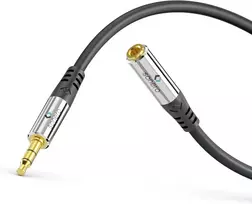 Cerrxian Sonero Premium 3.5mm prailgintuvas, 7.5m, paauksuoti kontaktai, juodas