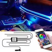 Wilktop Rgb neoninė Led juosta automobilio salono apšvietimui 6m
