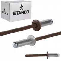 Aluminio traukiami kniedės 4,8 x 12 mm ral 8017 500 vnt. Etanco