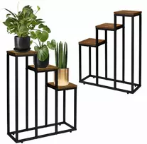 Stovintis gėlių stovas Loft juodas Stovas gėlėms Vazonas Dekoracijos 67cm