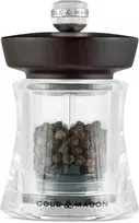 Cole & Mason Holborn pipirų malūnėlis, šokolado spalvos bukas, 95 mm, pipirų malūnėlis su reguliuojamu rupumu, precision + carbon mechanizmas