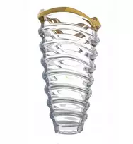 Bohemia Prestige Wave Gold vaza 340mm