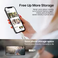 Wigont 128gb usb atmintinė, skirta iphone, saugokite daugiau nuotraukų ir vaizdo įrašų, visas metalinis rašiklis suteikia daugiau vietos jūsų telefone. usb atmintinė suderinama su ios/android/pc.