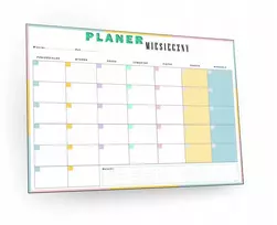 Didelio formato mėnesinis sieninis nuvalomas planuoklis 60x80 spalvos