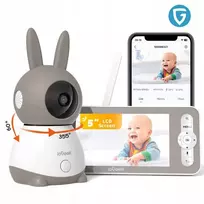 Iegeek elektroninė auklė su wifi kamera, pasukama, full hd + 5" lcd monitorius, 4x priartinimas