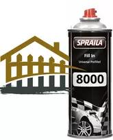 Ral 8000 blizgus dažai stogams, latakams ir tvoroms, žaliai ruda spalva, purškiamas lakas, 400 ml