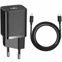 Baseus greitas įkroviklis telefonui iphone usb-c 20w pd + kabelis