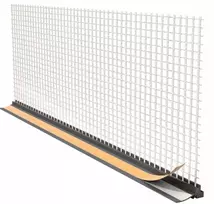 Langų apdailos profilis su Pvc tinkleliu, diletacinis Apu 2,5 m, lovelis 3 mm, antracito spalvos