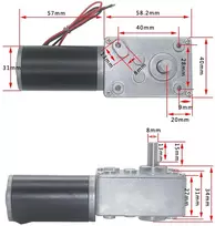 Dc 12v reduktorius su pwm valdiklio rinkiniu, 20-400 rpm variklių serija, greičio mažinimo variklis su 8 mm d formos velenu (50 rpm) reduktorius