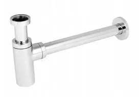 Aqbau Pusiau sifonas praustuvui, vamzdinis, chromuotas G 5/4″x32mm, reguliuojamas vamzdis su rožele