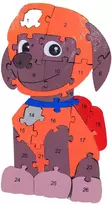 Spin Master Medinės dėlionės raidės skaičiai šuo oranžinis pasaka Paw Patrol Zuma