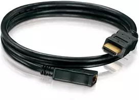 Hdsupply x-hc005-xxxe didelės spartos hdmi prailginimo kabelis su ethernet, hdmi-a kištukas (19 kontaktų) į hdmi-a lizdą (19 kontaktų), paauksuoti kontaktai, juodas
