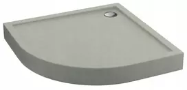 Schedpol Vena pusapvalis akrilinis dušo padėklas 90x90x12 cm Cement Stone