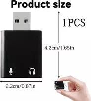 Išorinė garso plokštė Usb į 3.5mm lizdą, stereo garsas