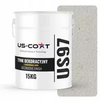 Us-coat Dekoratyvinis tinkas šviesiai smėlio spalvos su auksine žėrute D801 15kg Premium