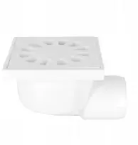 Pvc trapų grotelės dn50 10x10 šoninės baltos spalvos des