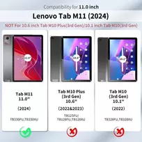 Tuolisg dėklas, skirtas lenovo tab m11 su rašiklio laikikliu ir rašikliu, itin plonas folio pu odinis stovas piniginės dėklas, skirtas lenovo tab m11 tb330fu 2024, daugia kampų žiūrėjimo mandala